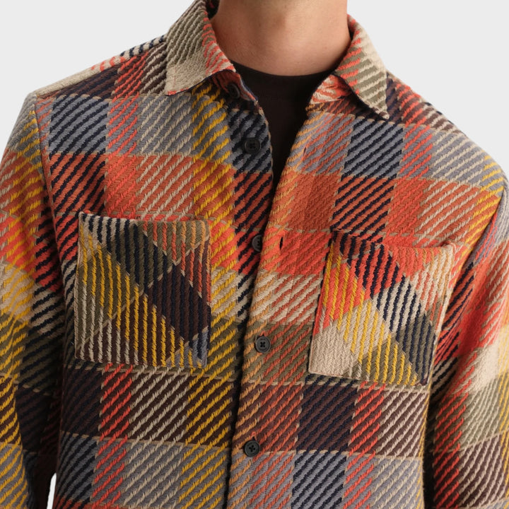 Wax London Whiting Overshirt I Pike/Rust