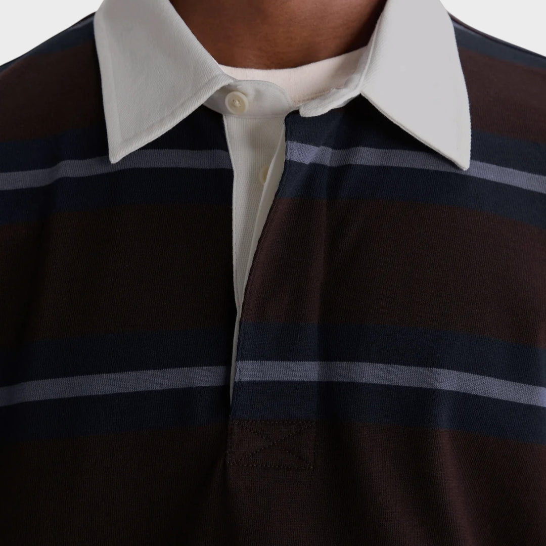 Wax London Rowhill Rugby Polo I Mirror Stripe