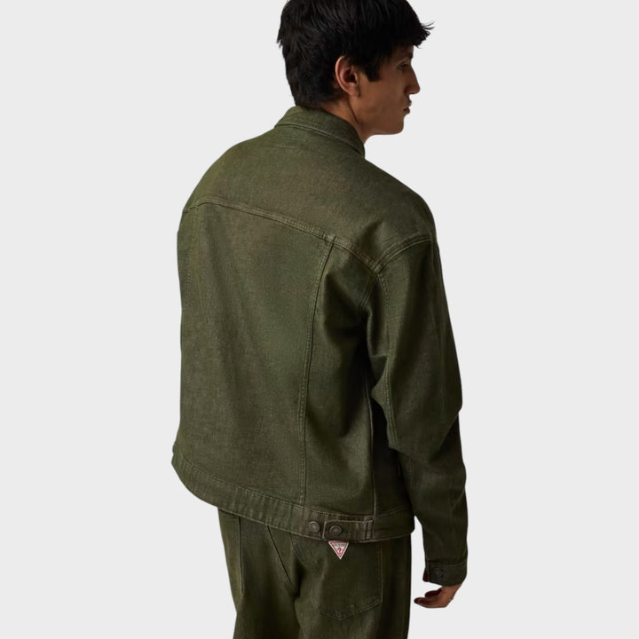 Guess Jeans Oversize Trucker Jakke I Vintage Army Green