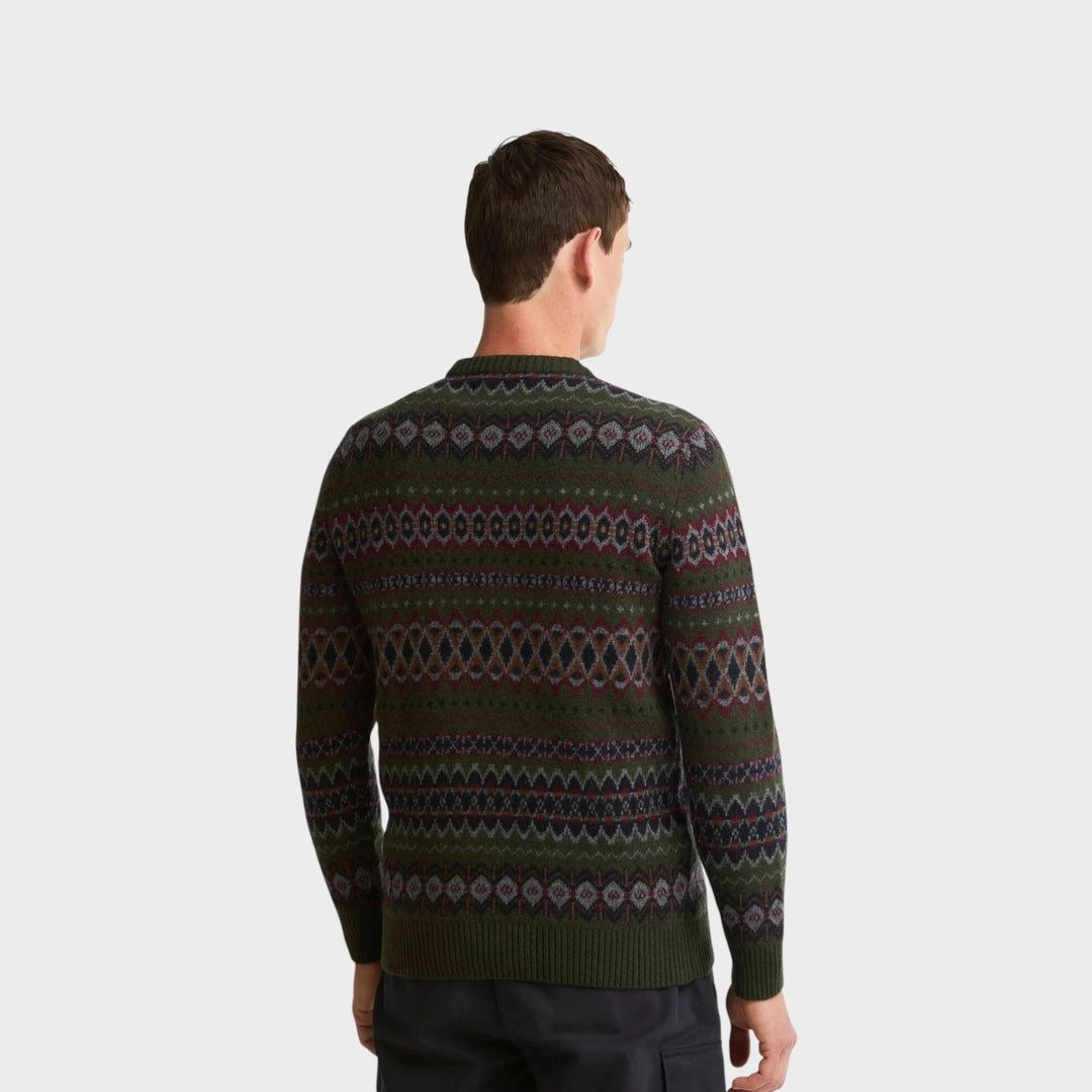 Barbour Case Fairisle Crew Neck I Shadow