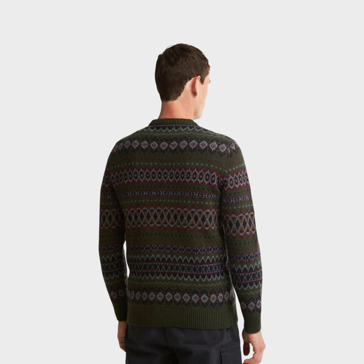 Barbour Case Fairisle Crew Neck I Shadow