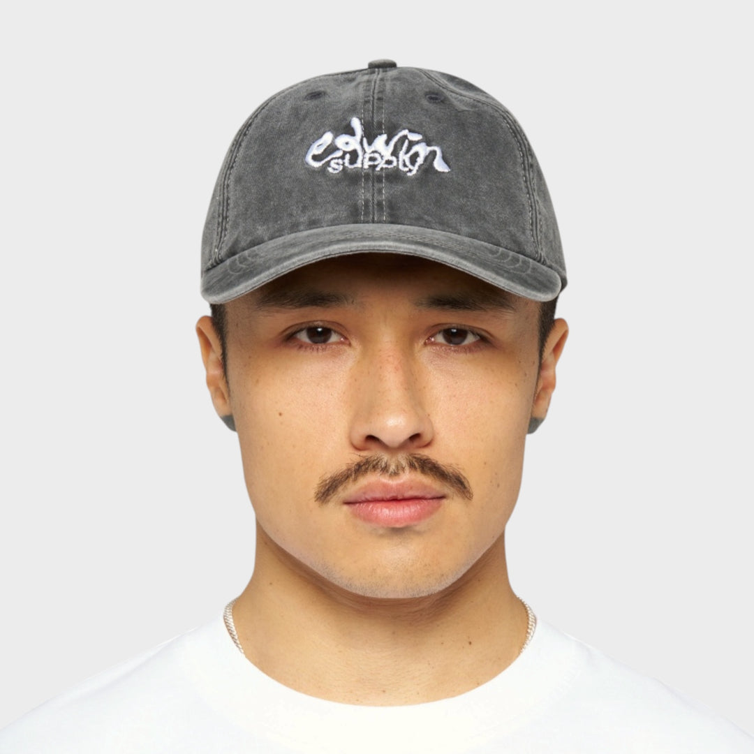 Edwin Soft Washed 6 Panel Cap I Black/Stone Washed