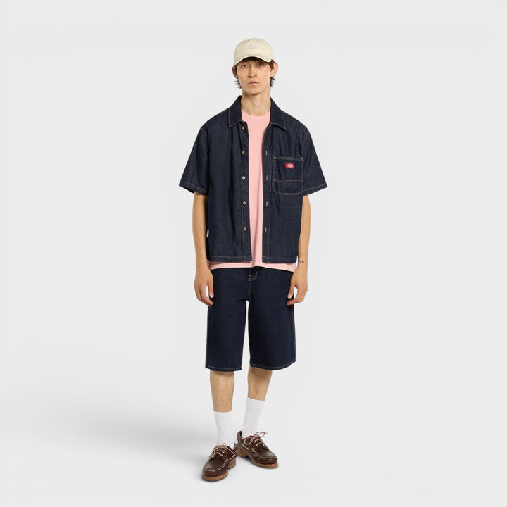 Dickies Denim Kortærmet Skjorte I Navy