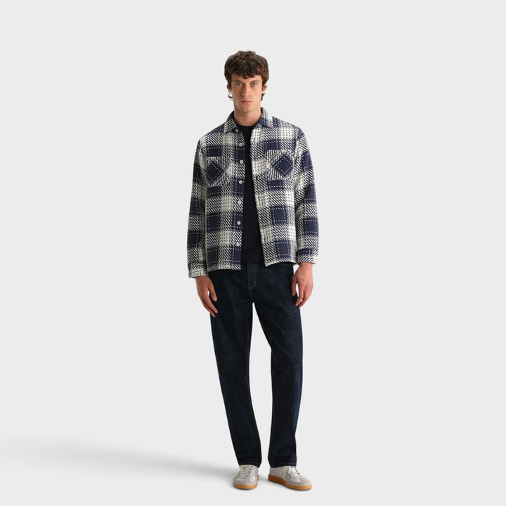 Wax London Whiting Overshirt I Marine
