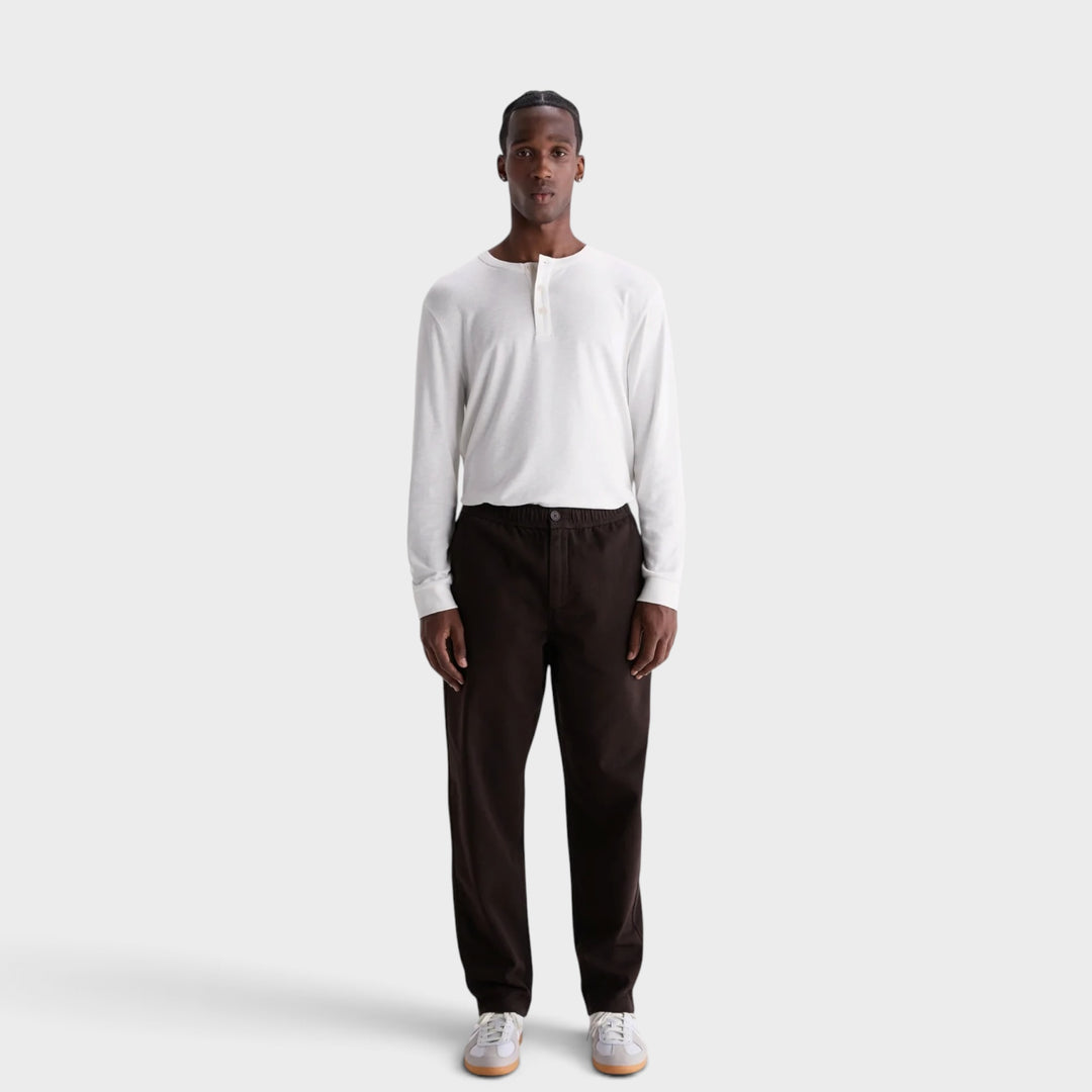 Wax London Kurt Organic Trousers I Dark Brown