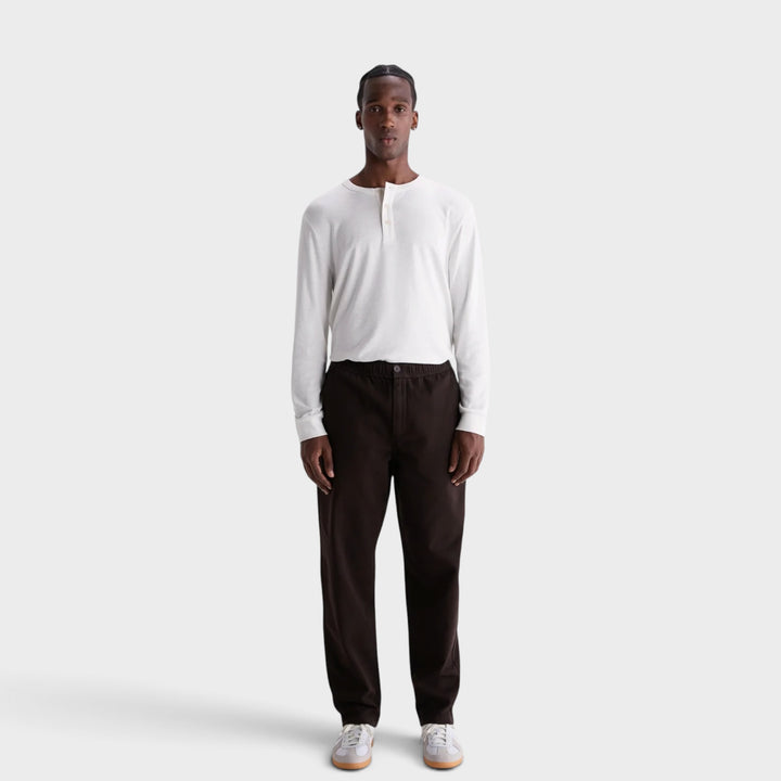 Wax London Kurt Organic Trousers I Dark Brown