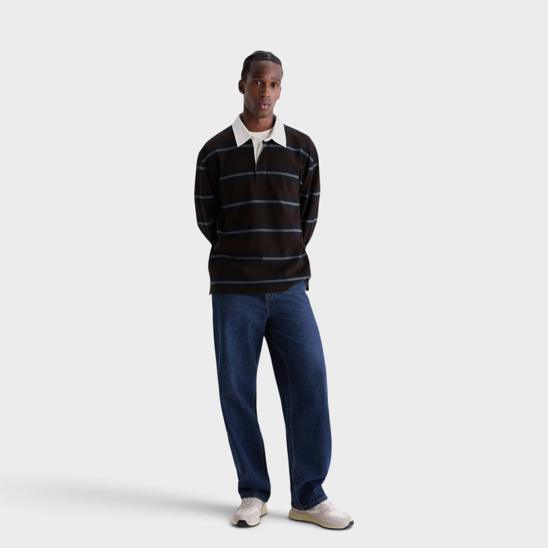 Wax London Rowhill Rugby Polo I Mirror Stripe
