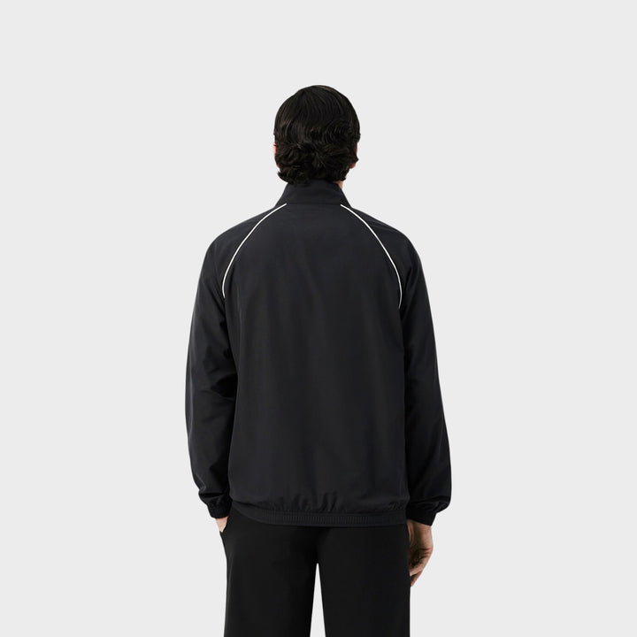 Lacoste Sport Water-Repellent Trim Accent Track Jacket I Sort