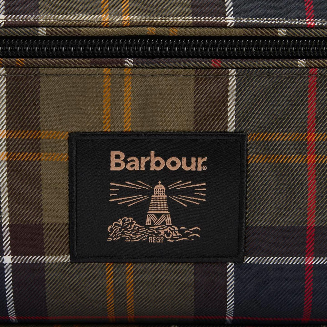 Barbour Tartan Wash Bag  I Olive