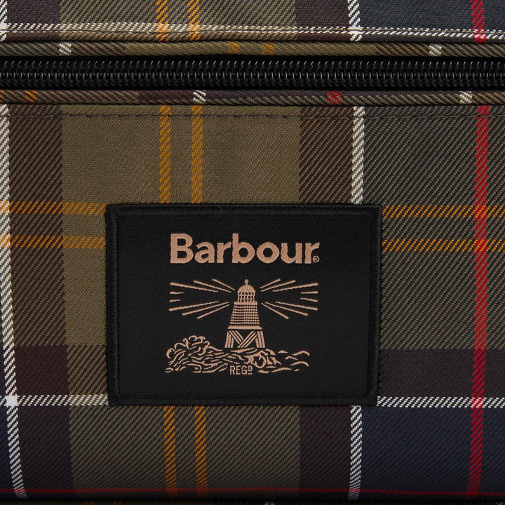 Barbour Tartan Wash Bag  I Olive