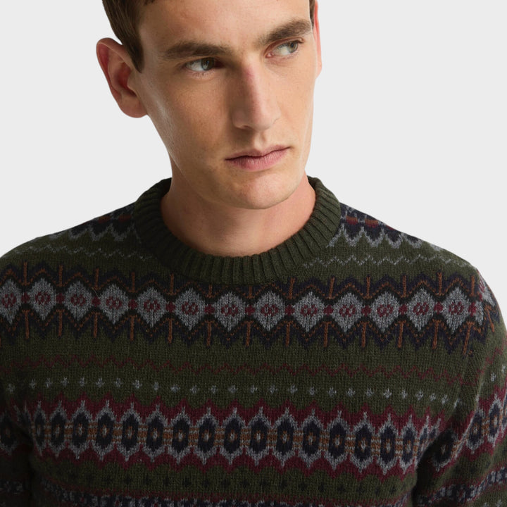 Barbour Case Fairisle Crew Neck I Shadow