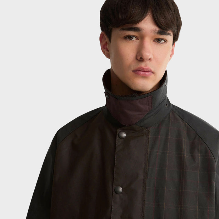 Barbour Patchwork Transport Wax Jakke I Tartan Multi