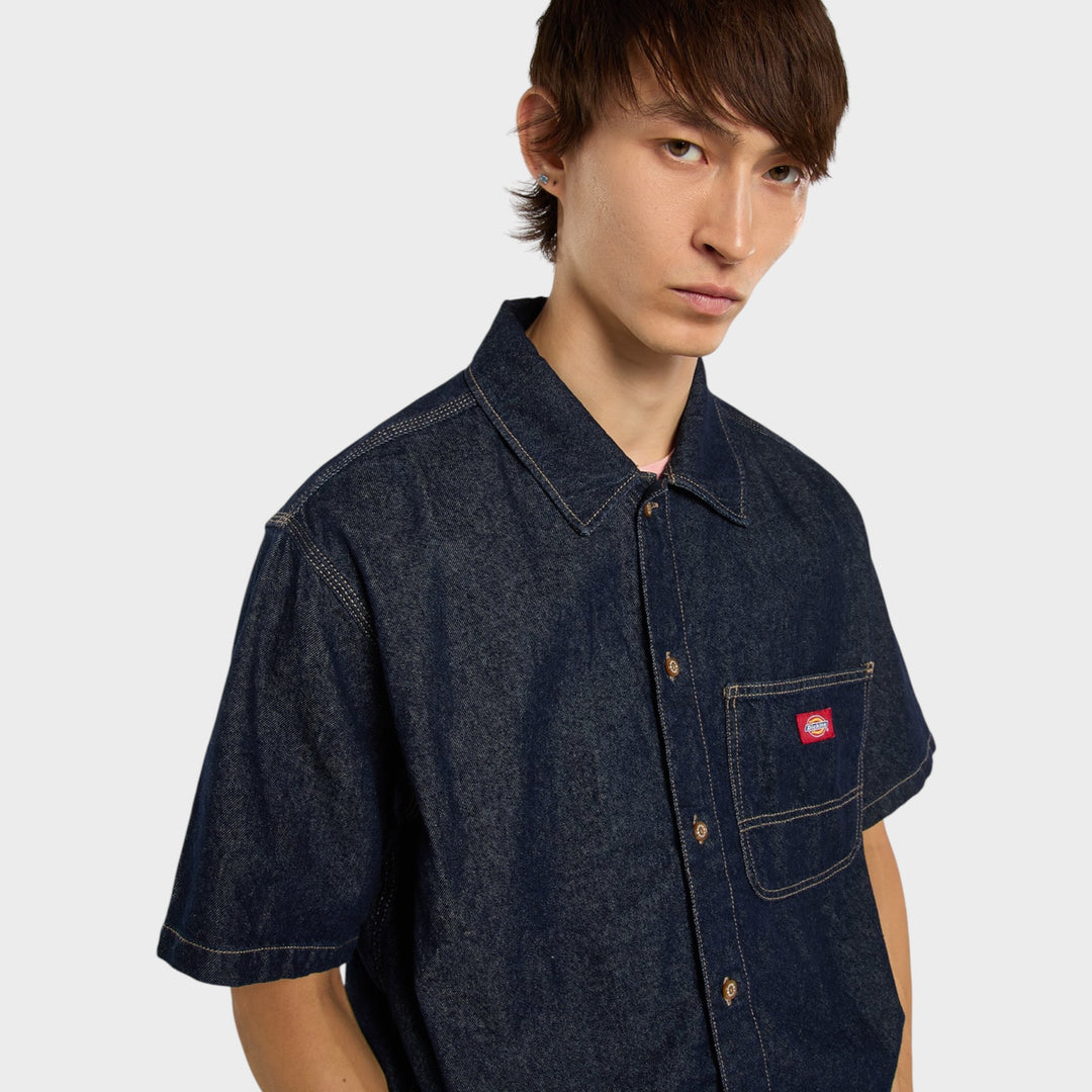 Dickies Denim Kortærmet Skjorte I Navy