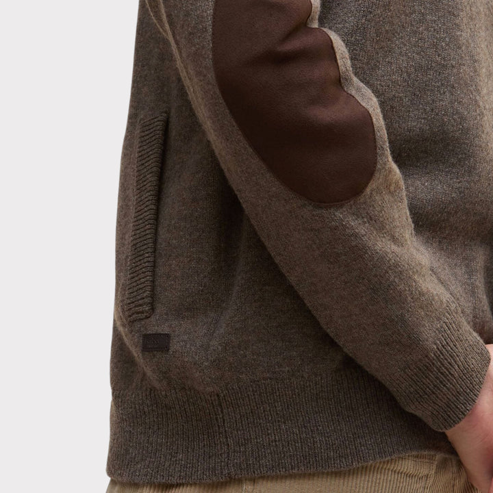 Barbour Patch Zip Through I Dark Stone