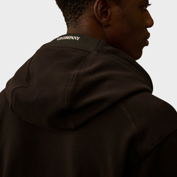 C.P Company Diagonal Raised Fleece Hoodie I Sort