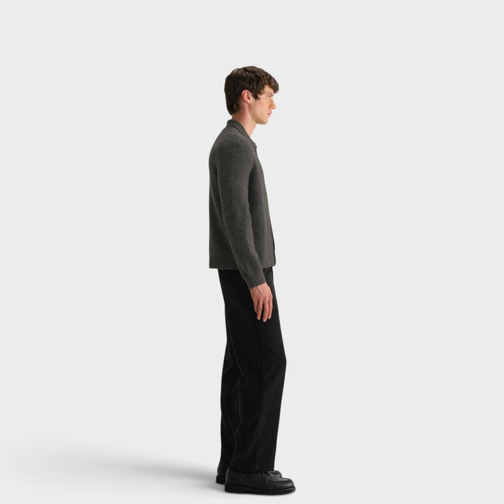 Wax London Tristan Knit Polo I Charcoal