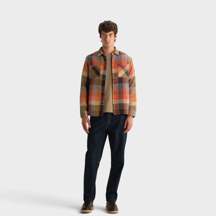 Wax London Whiting Overshirt I Pike/Rust