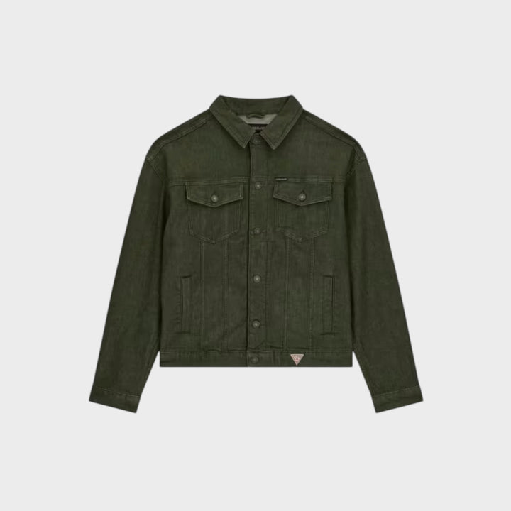 Guess Jeans Oversize Trucker Jakke I Vintage Army Green