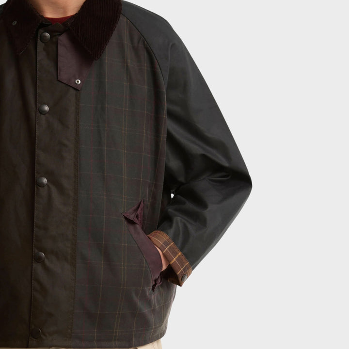 Barbour Patchwork Transport Wax Jakke I Tartan Multi