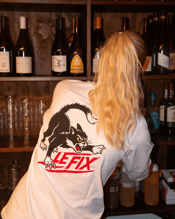 Le Fix Cat Langærmet T-Shirt I Hvid