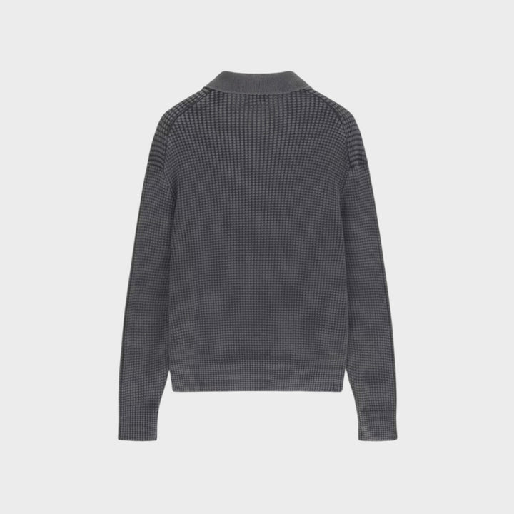 GUESS JEANS Waffle Polo I Grå/Blå