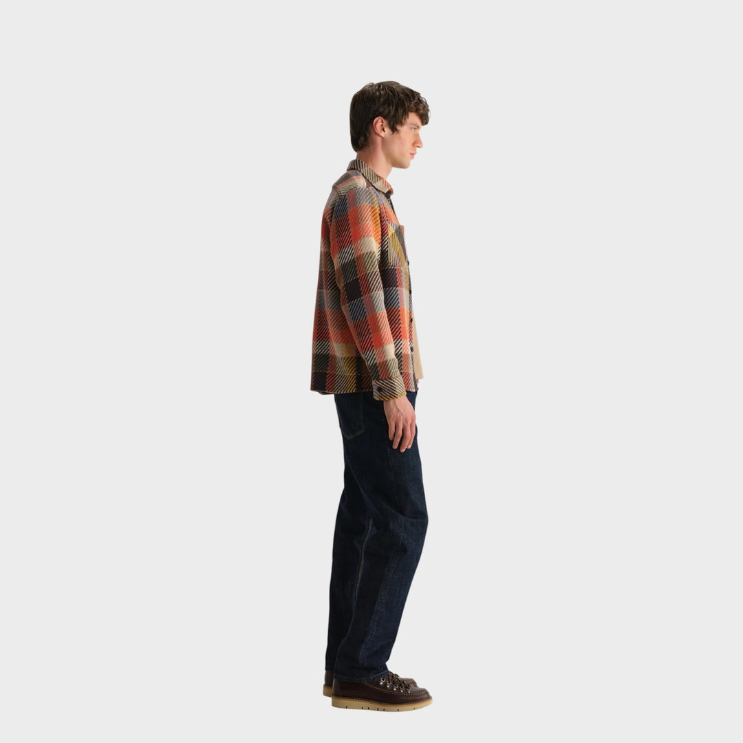 Wax London Whiting Overshirt I Pike/Rust