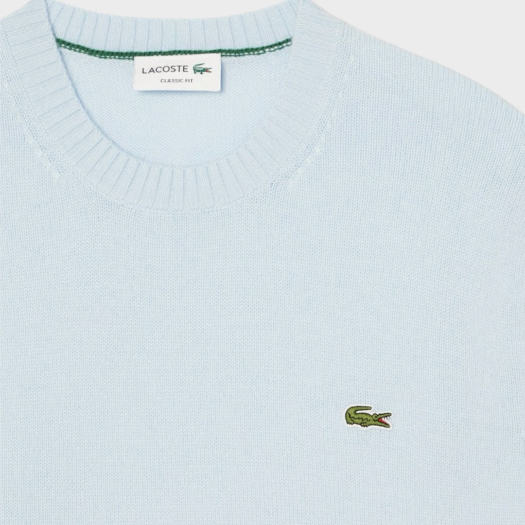 Lacoste Wool Crewneck Sweater I Light Blue