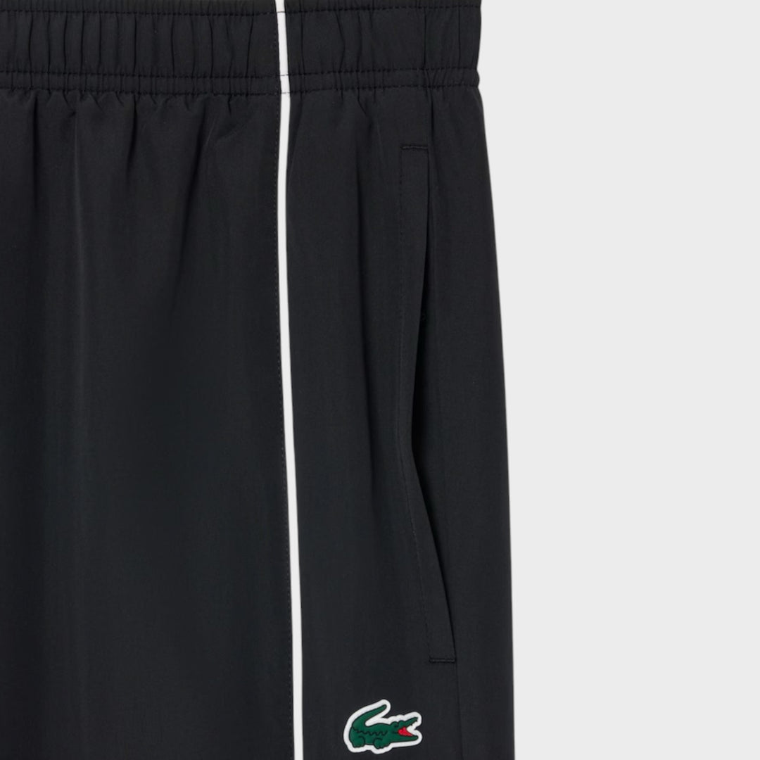 Lacoste Water-Repellent Trim Accent Sport Track Pants I Black