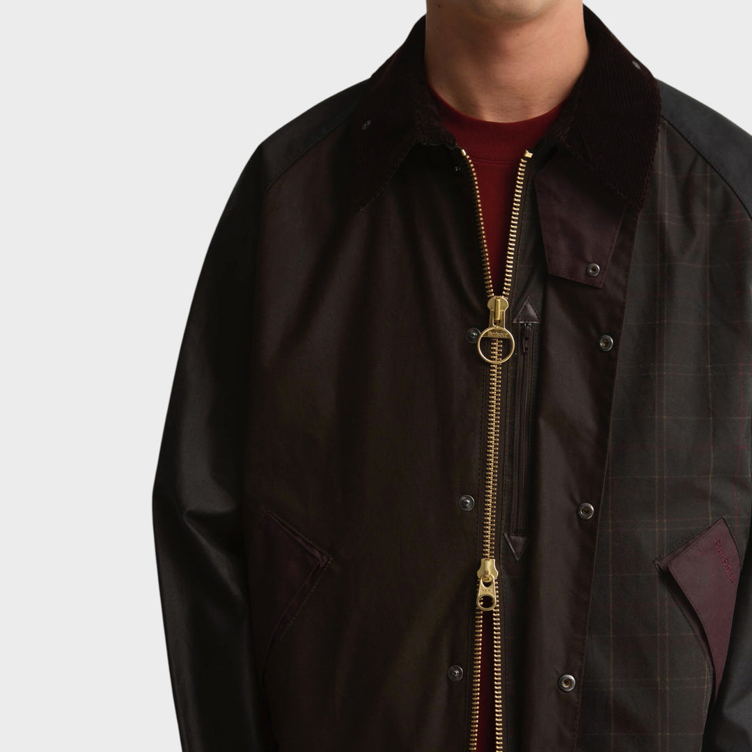 Barbour Patchwork Transport Wax Jakke I Tartan Multi