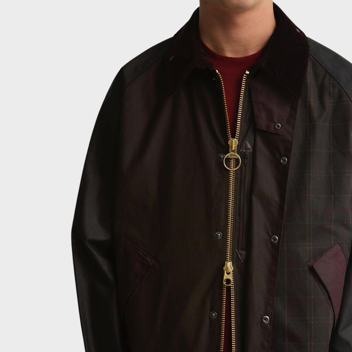 Barbour Patchwork Transport Wax Jakke I Tartan Multi