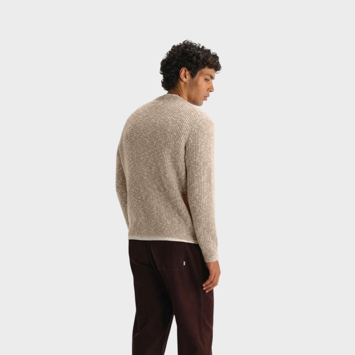 Wax London Wilde Rib Fleck Crew I Natural