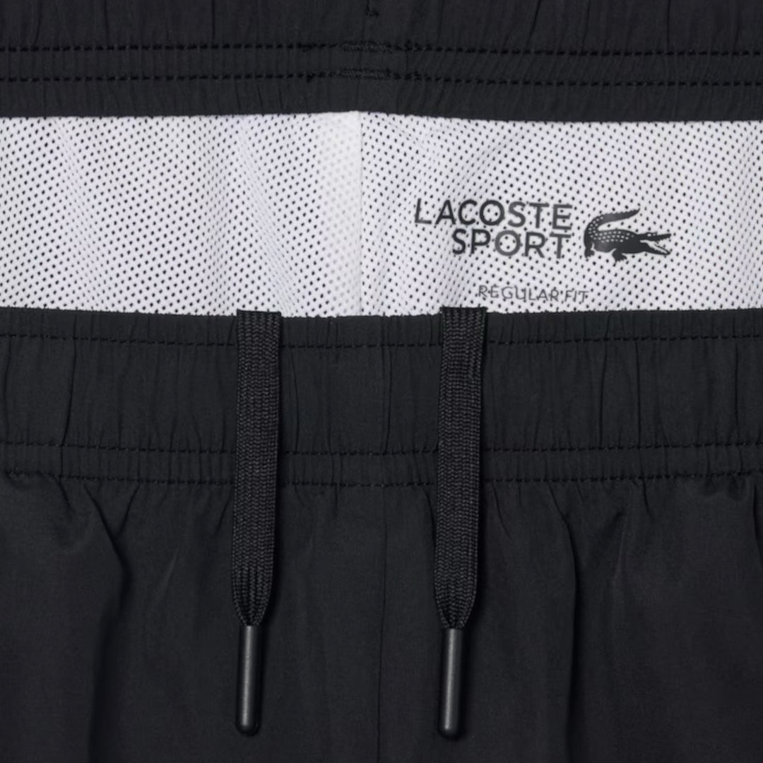 Lacoste Water-Repellent Trim Accent Sport Track Pants I Black