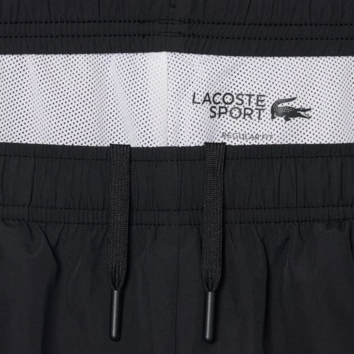 Lacoste Water-Repellent Trim Accent Sport Track Pants I Black