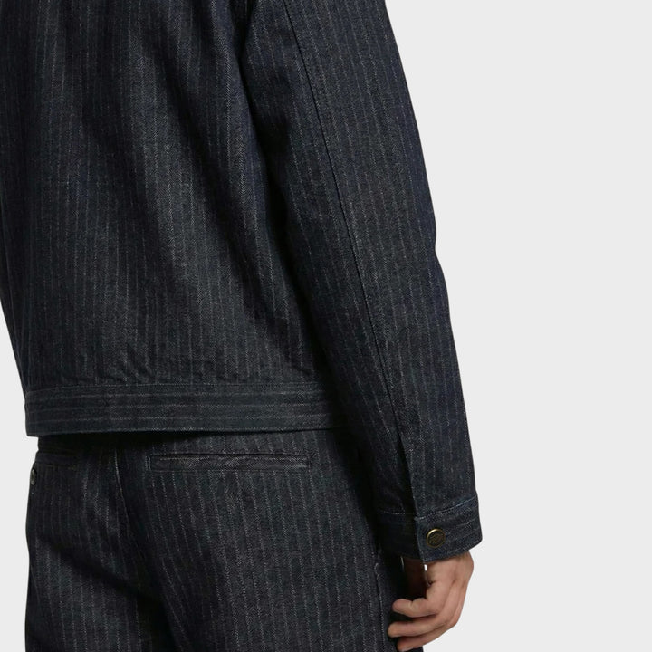 Dickies Selvedge Herringbone Barn Rinsed Jakke I Blå