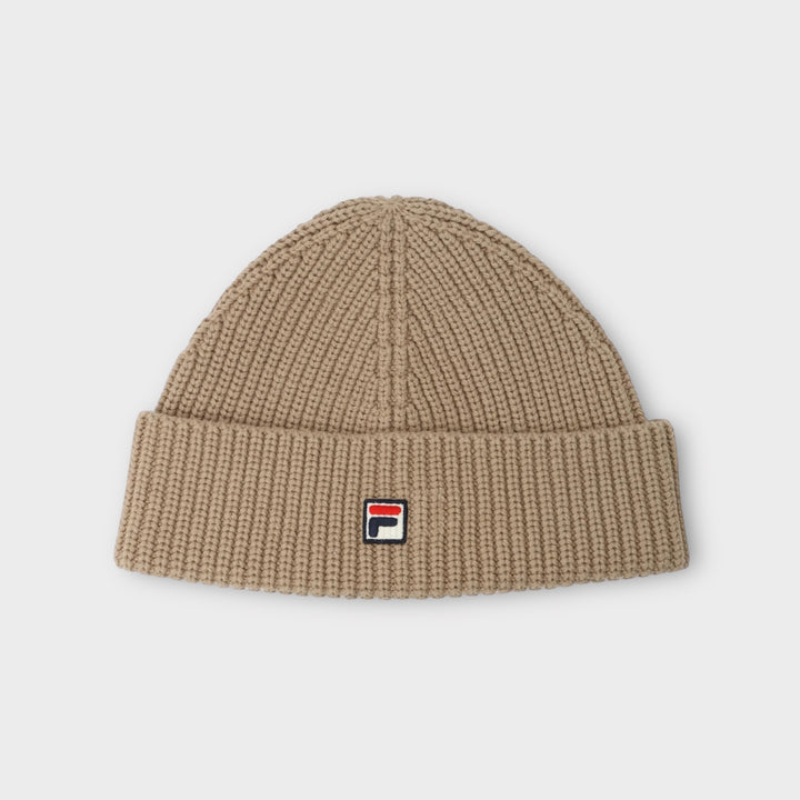 FILA BIELLA Fisherman Logo Beanie I Weathered Teak