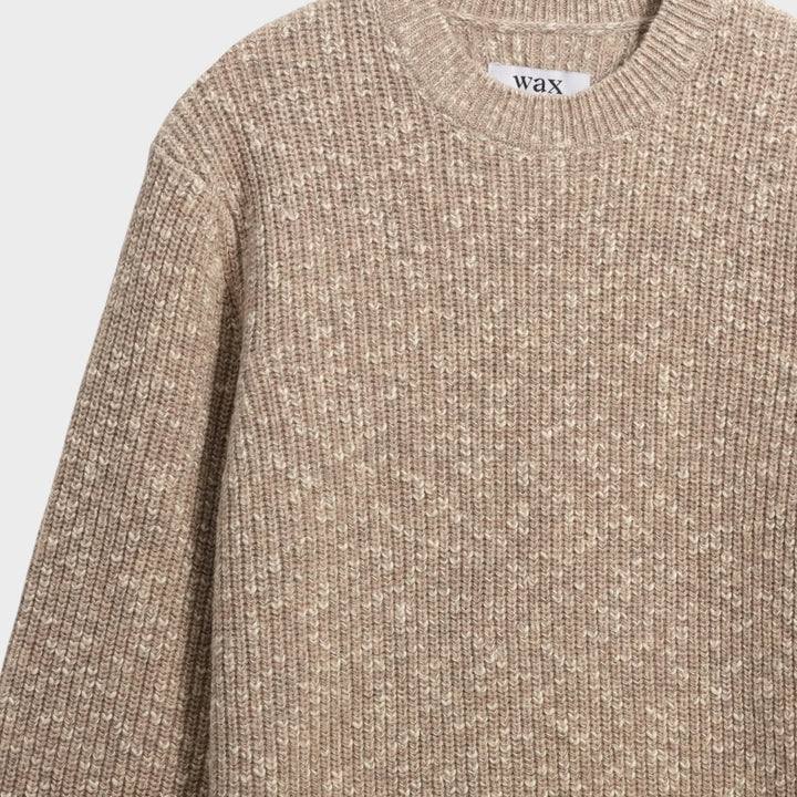 Wax London Wilde Rib Fleck Crew I Natural