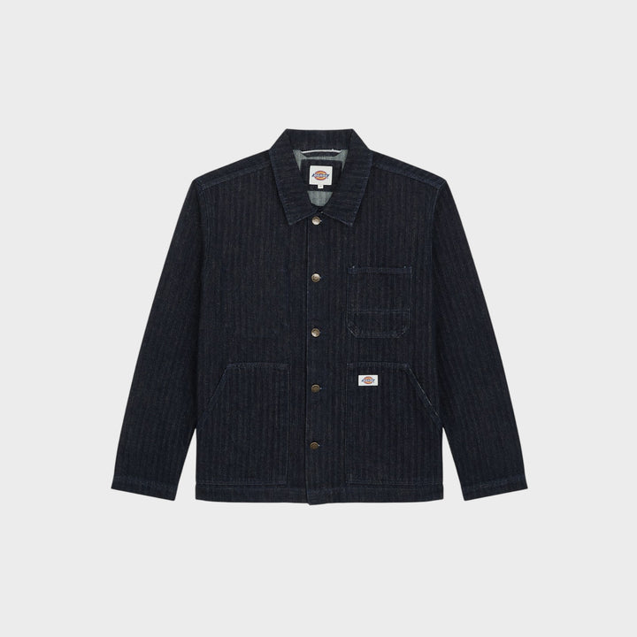Dickies Selvedge Herringbone Barn Rinsed Jakke I Blå