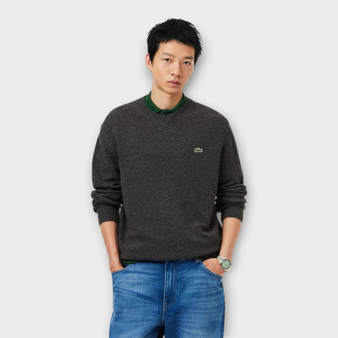 Lacoste Wool Crewneck Knit I Grey