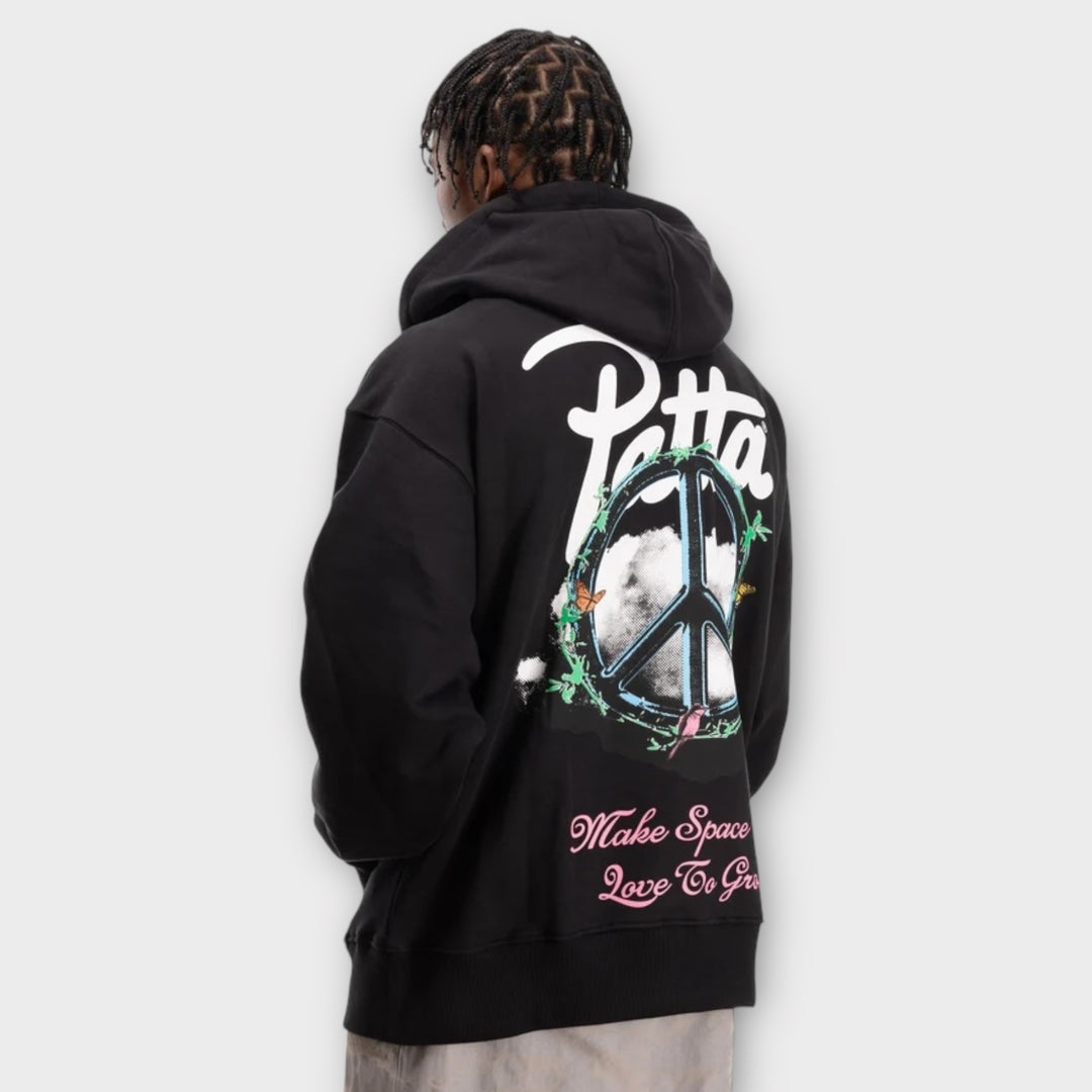 Patta Xerox Peace Boxy Hoodie I Sort