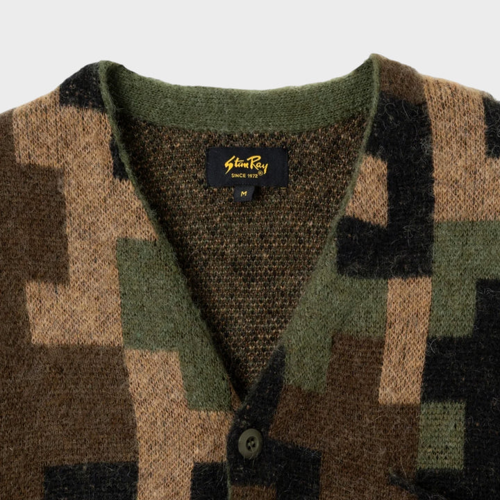 Stan Ray Knitted Cardigan I Digi Camo print