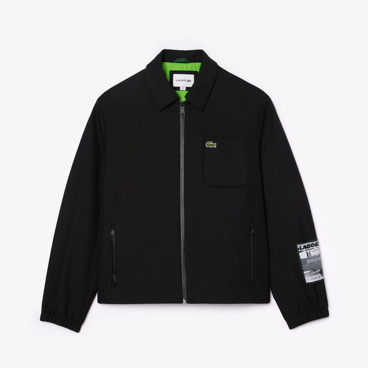 Lacoste Contrast Lined Track Jacket In Black