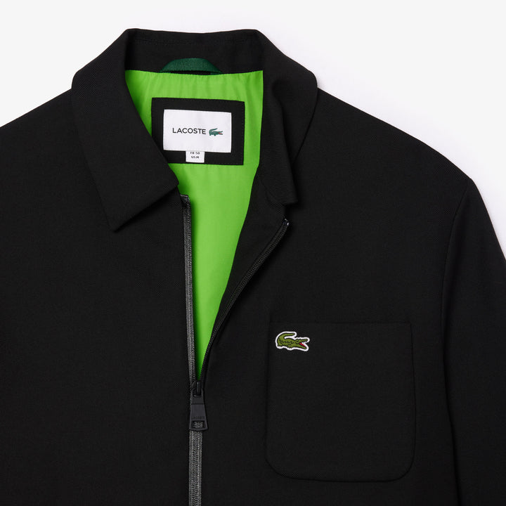 Lacoste Contrast Lined Track Jacket In Black