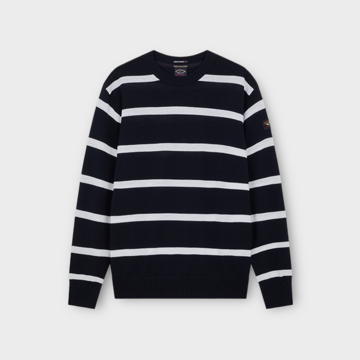 Paul &amp; Shark Striped Knitwear In Navy/White