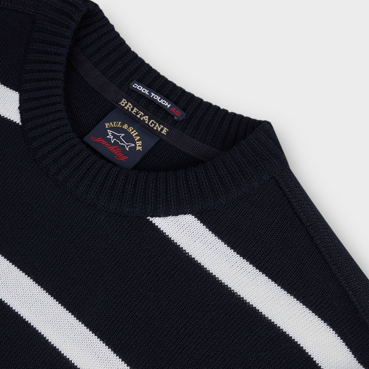 Paul &amp; Shark Striped Knitwear In Navy/White