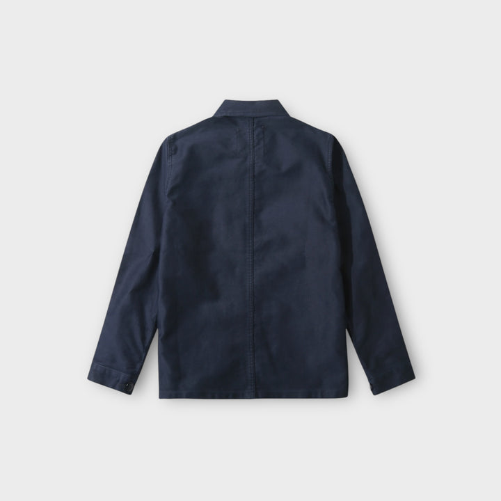 Le Mont Saint Michel Moleskin Work Jacket I Navy Blue