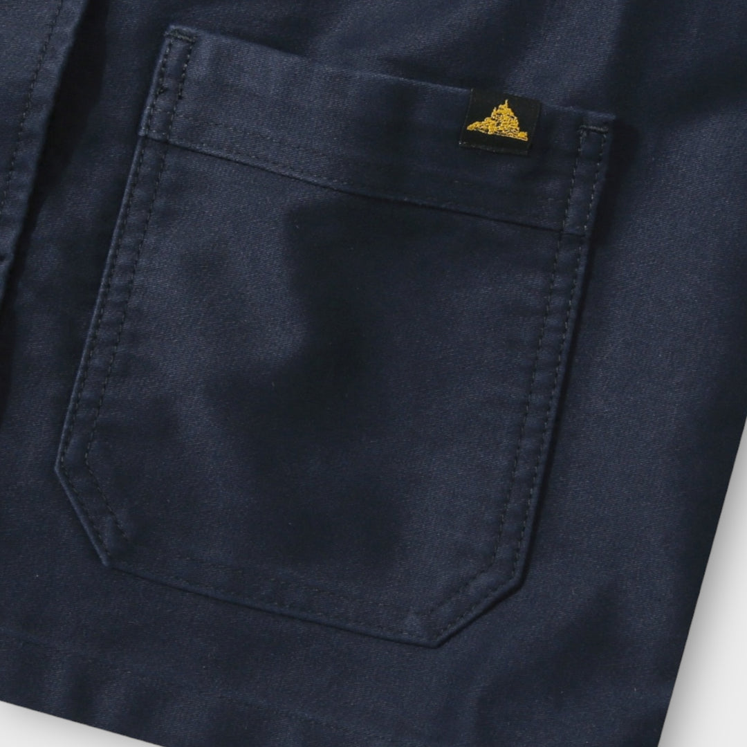 Le Mont Saint Michel Moleskin Work Jacket I Navy Blue