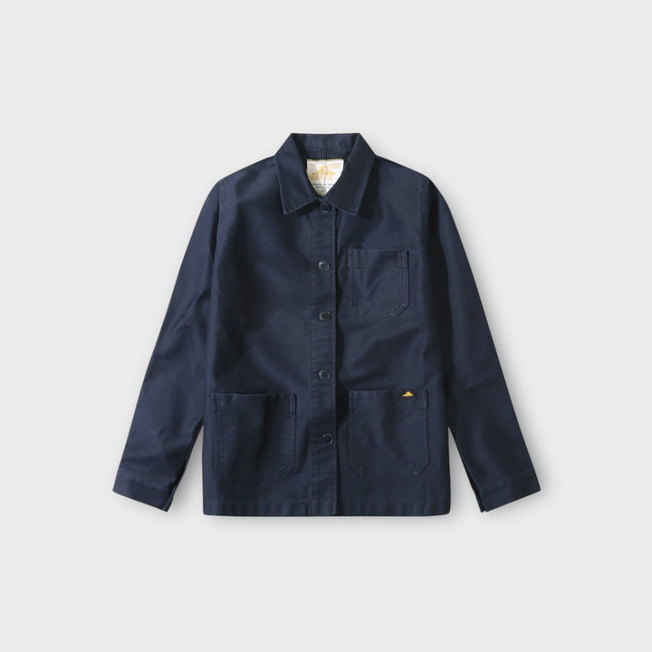 Le Mont Saint Michel Moleskin Work Jacket I Navy Blue
