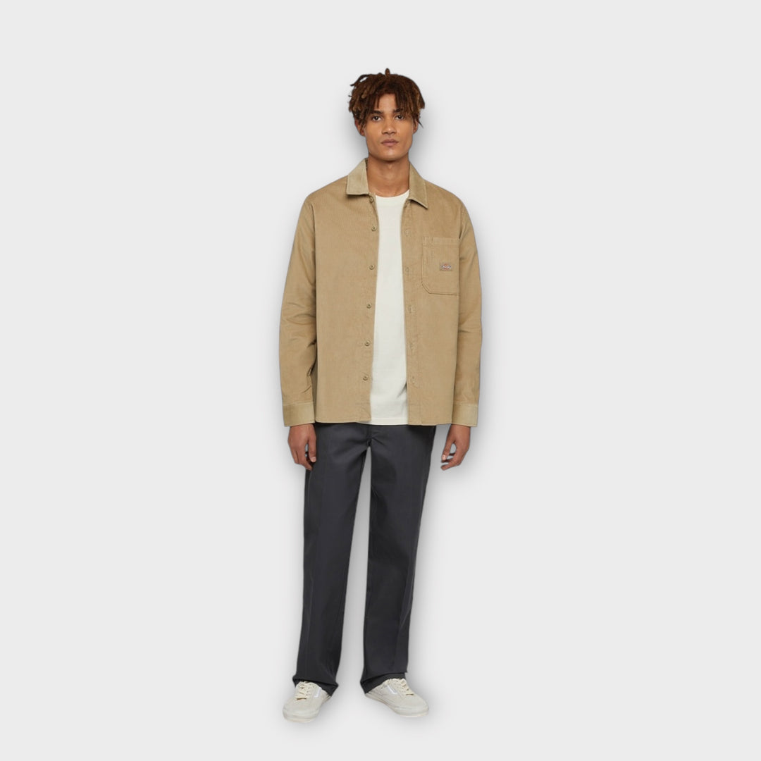 Dickies Corduroy Skjorte I Khaki