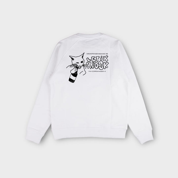 Le Fix Kiosk Lite Lightning Crewneck I Hvid