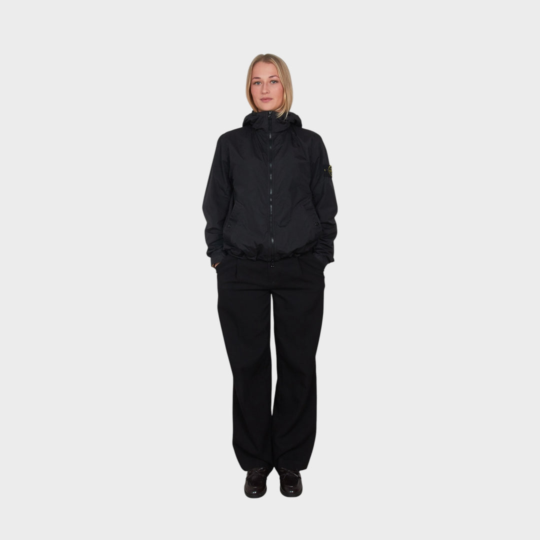 Stone Island Garment Dyed Crinkle Reps Nylon Jakke I Sort